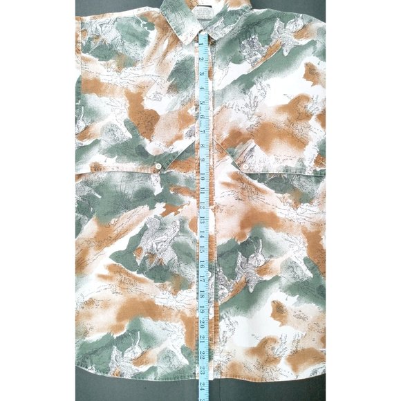 Vintage Roper Women's Western Button Shirt Medium Green Brown Long Sleeve Horses - Picture 11 of 12